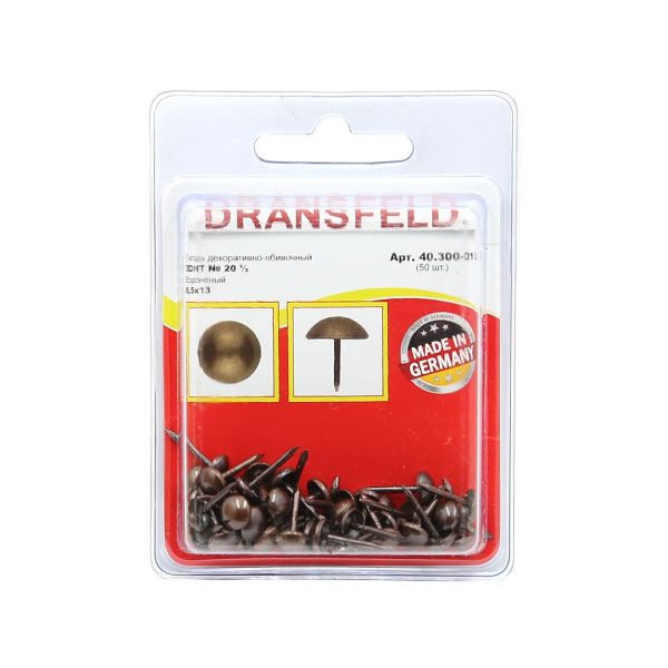 Гвозди&nbsp;декоративные&nbsp;ВИХРЬ&nbsp;13х13&nbsp;Вороненый&nbsp;(БЛИСТЕР-30 шт.)