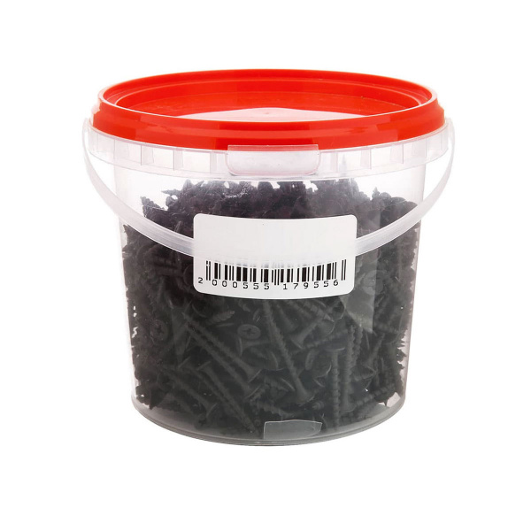 Саморезы черные х55 крупная резьба, потай (1л/0,8кг)