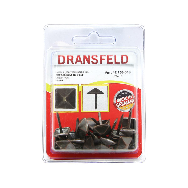 Гвозди&nbsp;декоративные&nbsp;ПИРАМИДКА&nbsp;14х14&nbsp;Старая&nbsp;медь&nbsp;(БЛИСТЕР-20 шт.)