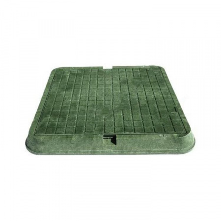 Люк полимерный квадратный зеленый 30кН 60мм 685х685мм до 3,0 тонн на 1м.кв