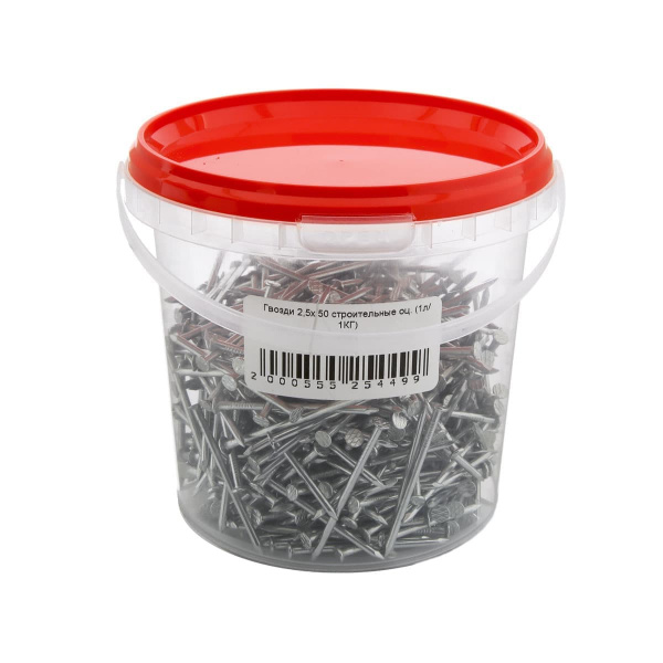 Гвозди строительные 2,5х50мм оцинкованные (1л/ 1КГ)
