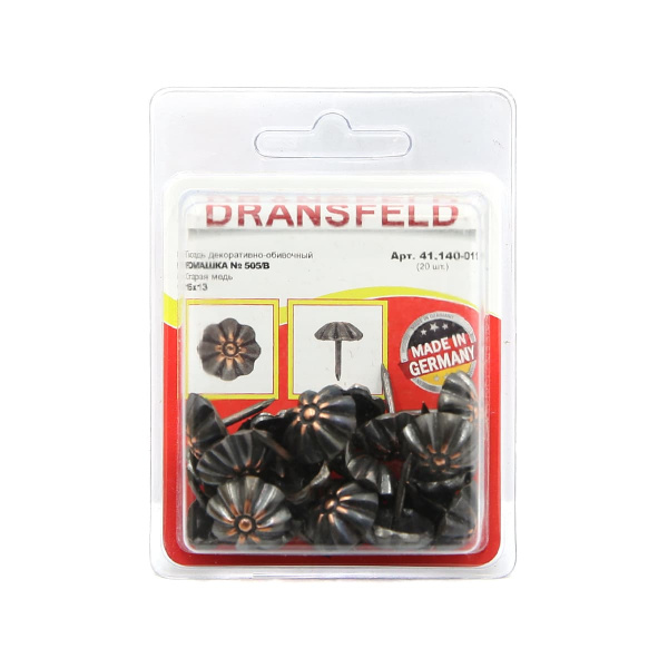 Гвозди&nbsp;декоративные&nbsp;РОМАШКА&nbsp;16х13&nbsp;Старая&nbsp;медь&nbsp;(БЛИСТЕР-20 шт.)