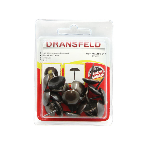 Гвозди декоративные МЕДУЗА&nbsp;16х14&nbsp;Вороненый&nbsp;(БЛИСТЕР-20 шт.)