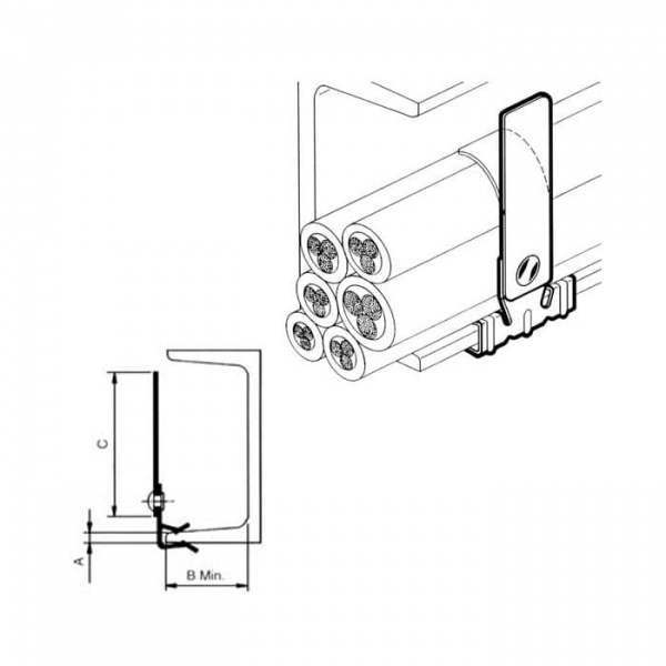 Зажим балочный с фиксирующей пластиной 15-20/25