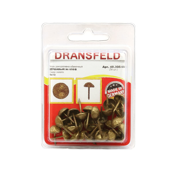 Гвозди&nbsp;декоративные&nbsp;ШЕРШАВЫЙ&nbsp;10х13&nbsp;Старое&nbsp;золото&nbsp;(БЛИСТЕР-30 шт.)
