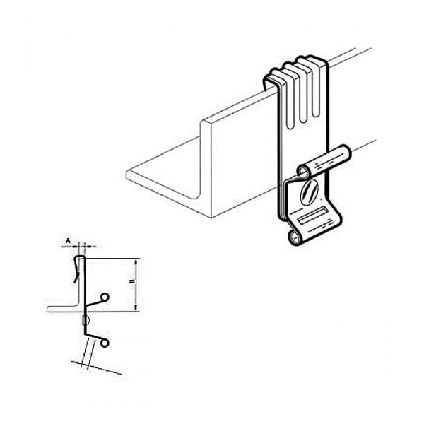 Зажим балочный вертикальный с креплением под хомут 3-7/45