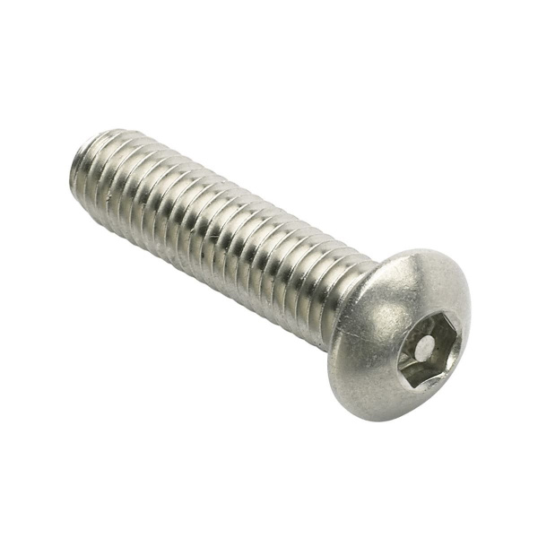 Винт антивандальный HEX полусфера M10 x 25 с внутренней направляющей (H60) (БЛИСТЕР - 4шт)