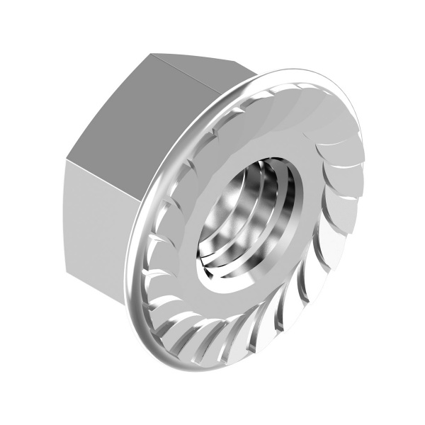 Гайка с шайбой М8 (Фланцем) нержавеющая А2, Din6923