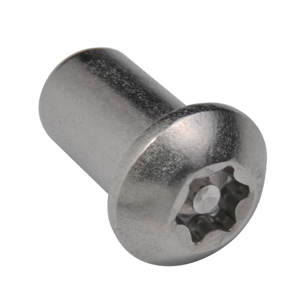 Гайка антивандальная TORX полусфера M6 x 25 с внутренней направляющей (Т30) (БЛИСТЕР - 8шт)