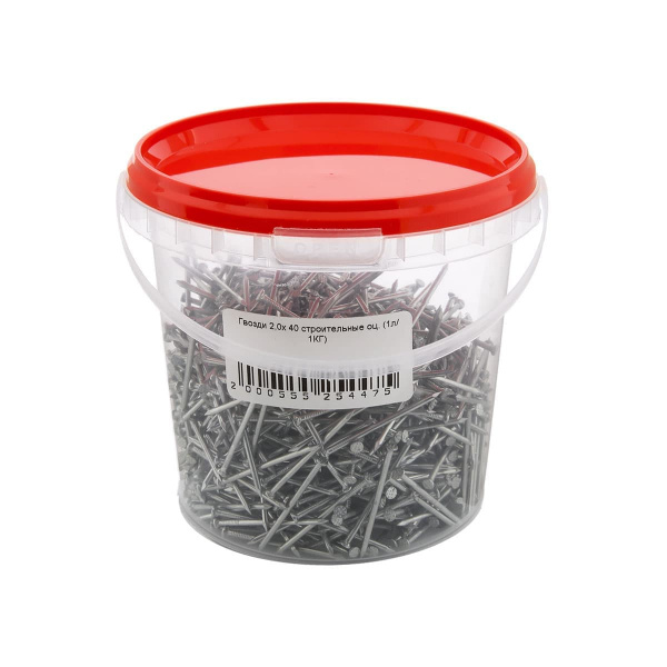Гвозди строительные 2,0х40мм оцинкованные (1л/ 1КГ)
