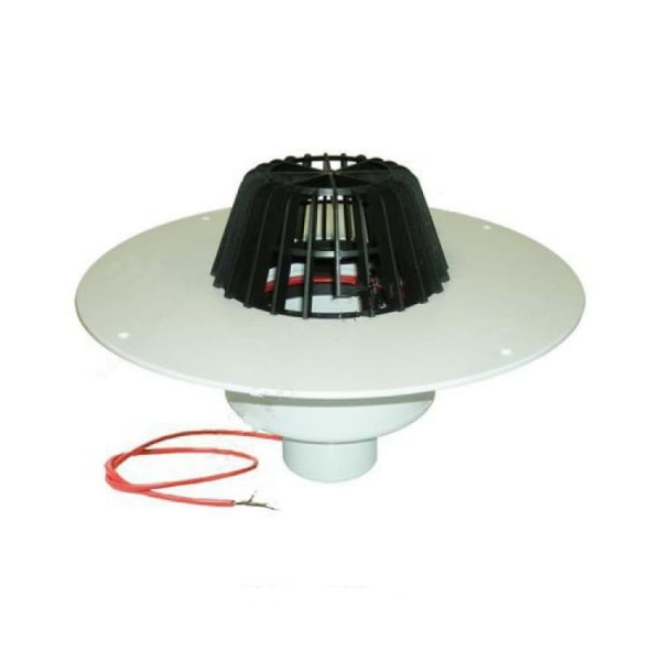 Воронка кровельная с верт. выпуском Дн 110 с листвоуловит. электрообогревом теплоизоляцией HL