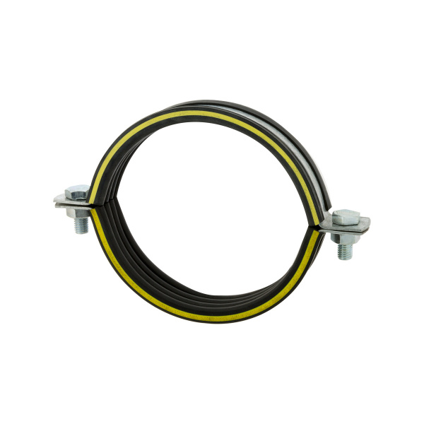 Хомут подвесной двойной желт/полоса 133 мм.MUPRO