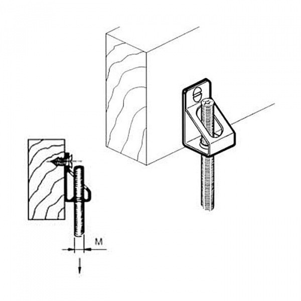 Крепеж балочный по дереву под шпильку М 8 Sinard